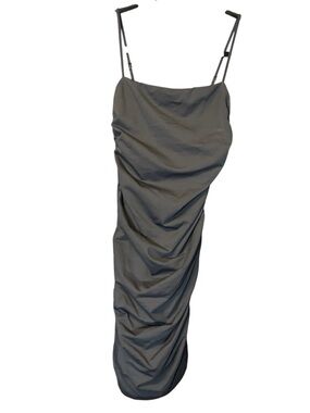 Aritzia Babaton Black Ruched Mini Bodycon Dress Size Small - Adjustable Straps